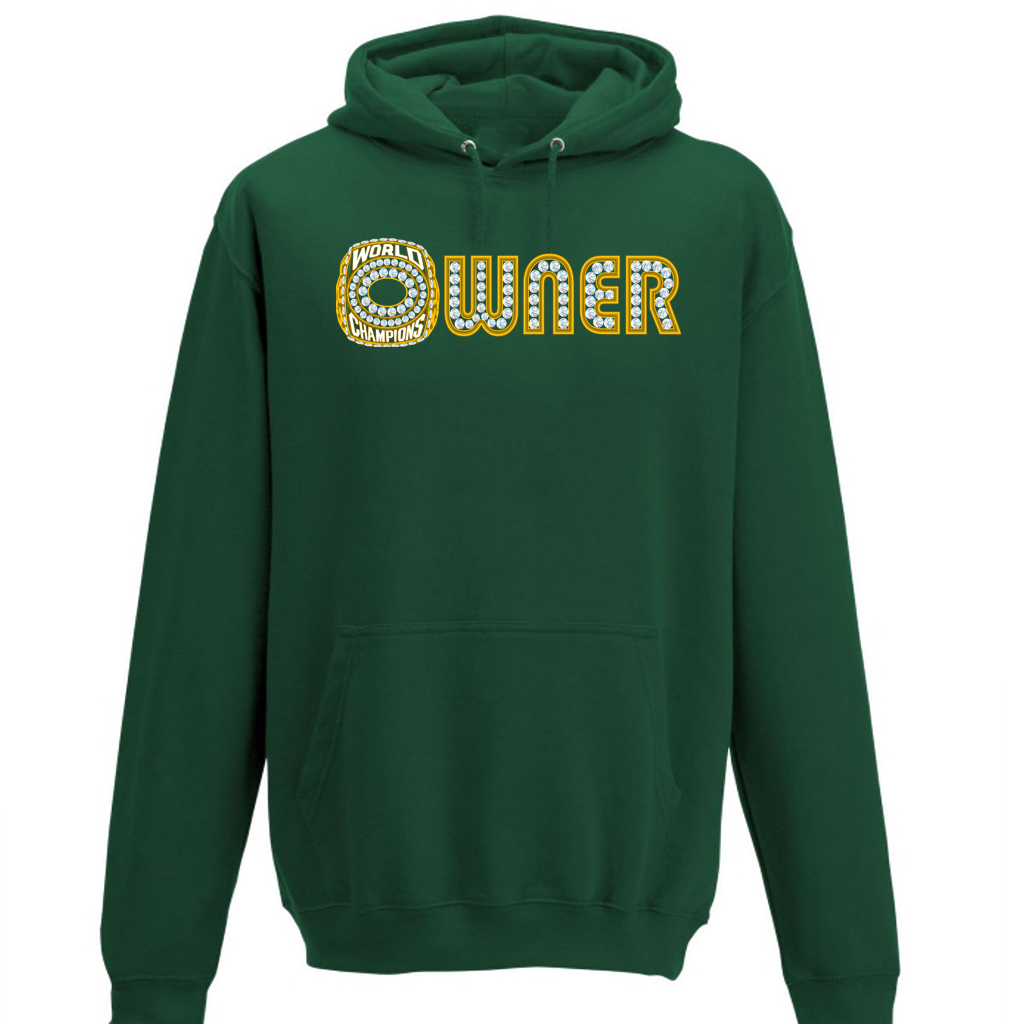 Owner Super Bling Women's Green Long Sleeve T-Shirt - Die Hard Packer Fan