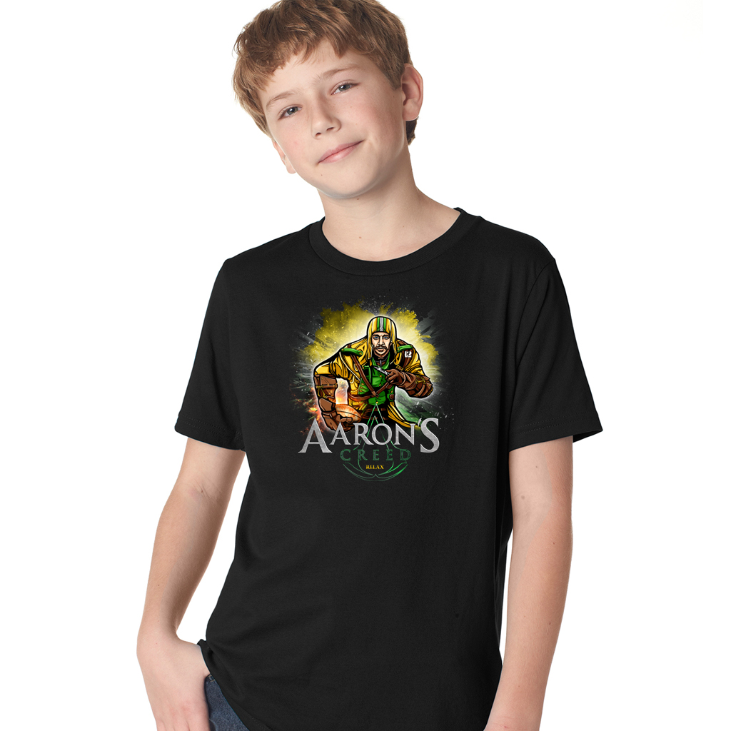 Aaron's Creed Youth Boys Short Sleeve T-Shirt - Die Hard Packer Fan