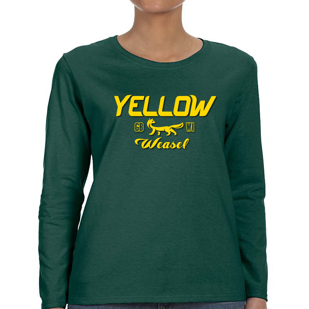 yellow long sleeve t shirt women's