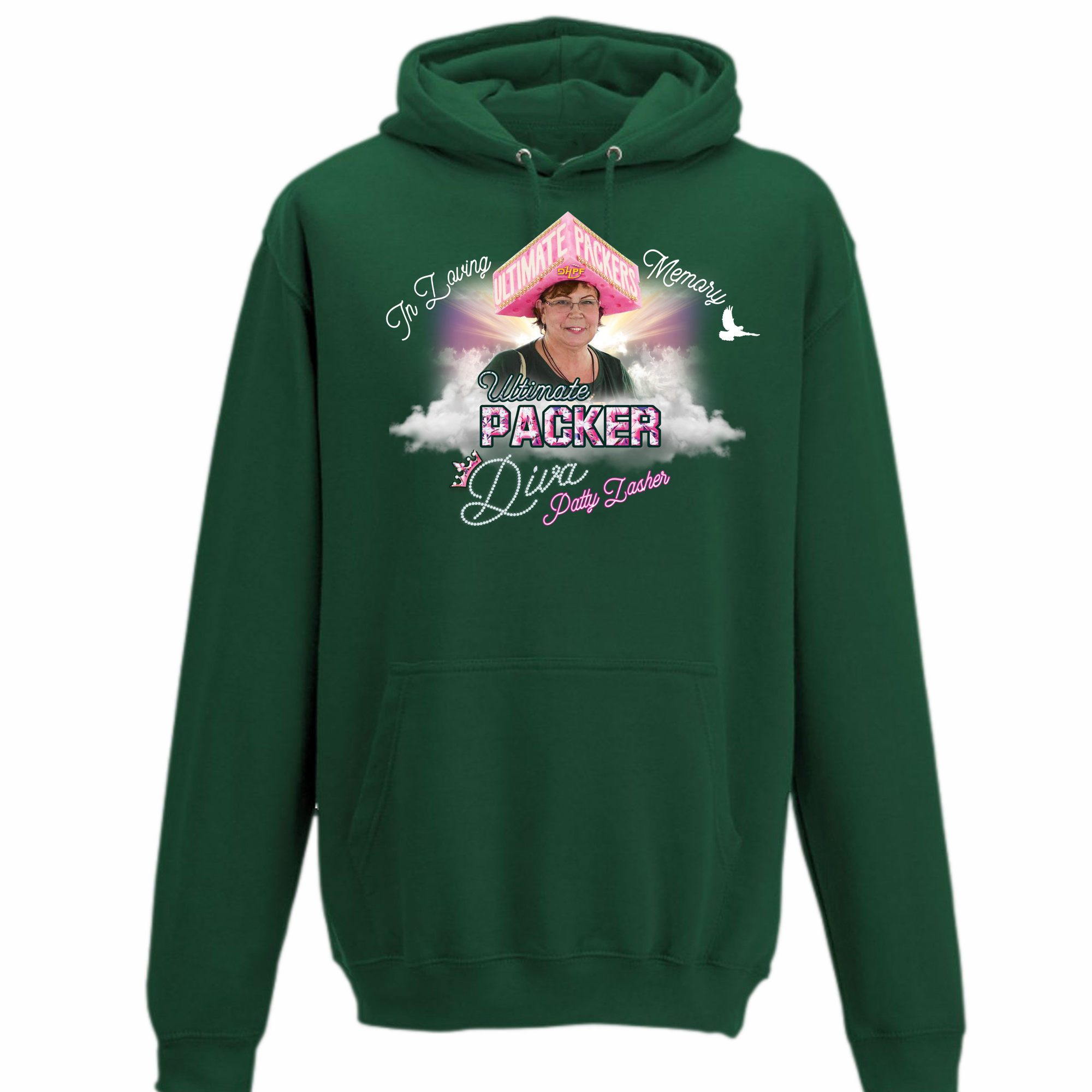 Packer Diva Patty Lasher Green Hoodie - Die Hard Packer Fan