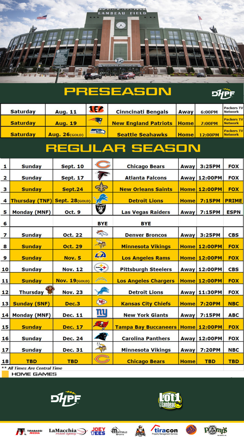 The 20232024 NFL schedule was officially released. Here is a list of who the Packers will be