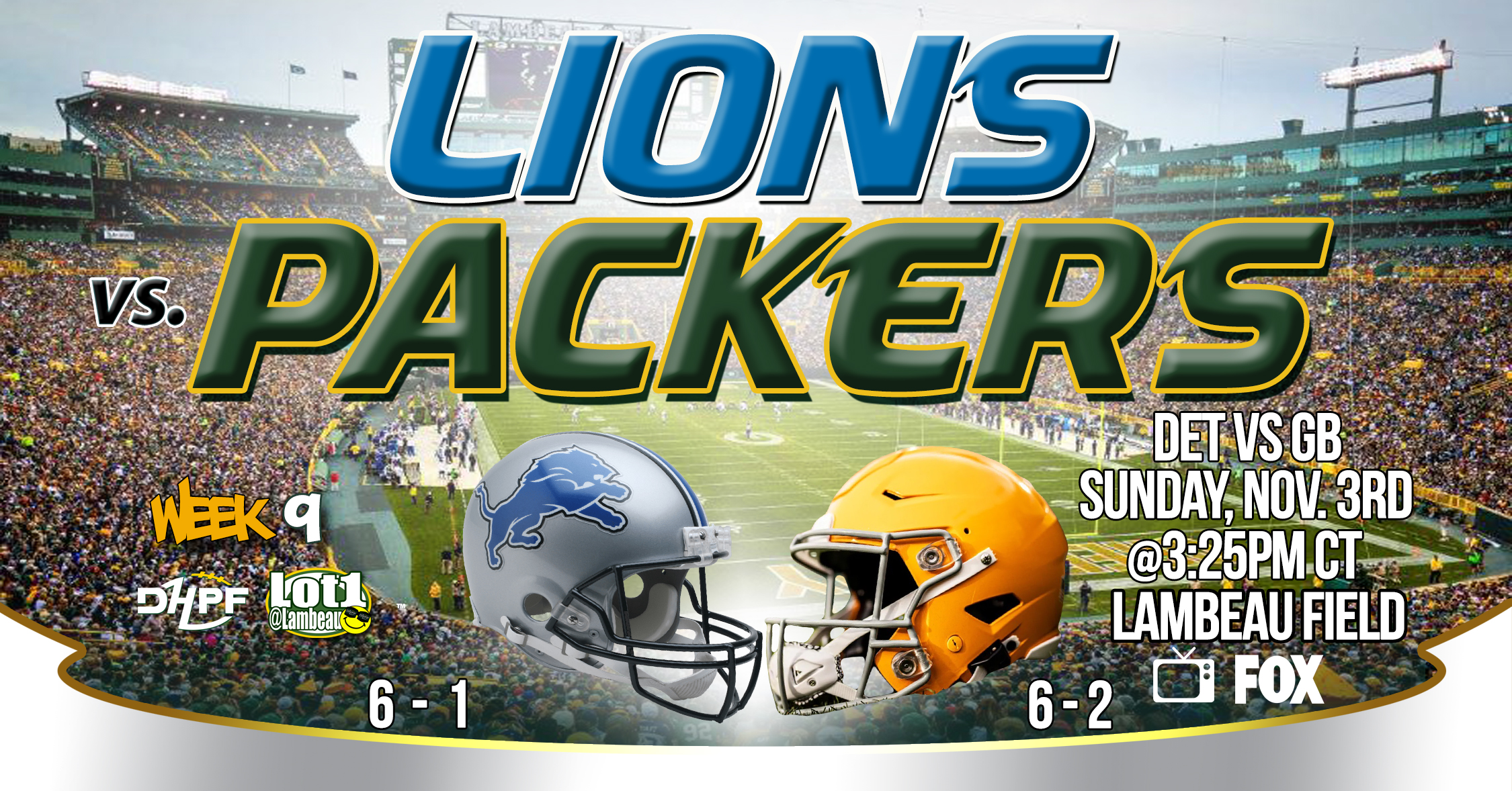 11-2-2024 Detroit Lions vs Green Bay Packers Greg Pregame V4