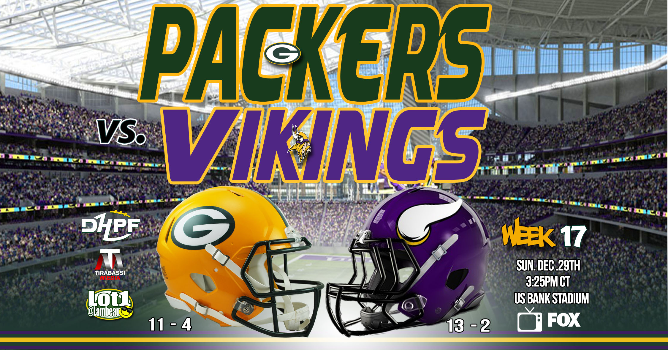 12-29-2024 V001 Green Bay Packes vs Minnesota Vikings Week 17 Greg Goshaw PreGame DHPF DIE HARD PACKER FAN