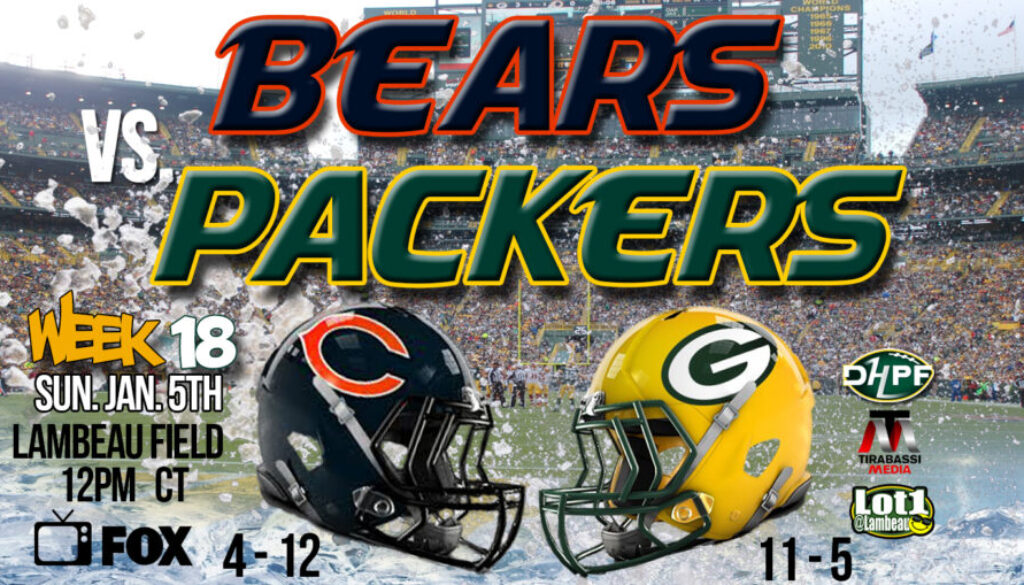 1-5-2025 V001 Chicago Bears vs Green Bay Packers WEEK 18 Greg Goshaw Pre-game DHPF Die Hard Packer Fan