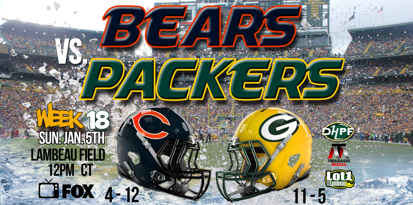 1-5-2025 V001 Chicago Bears vs Green Bay Packers WEEK 18 Greg Goshaw Pre-game DHPF Die Hard Packer Fan